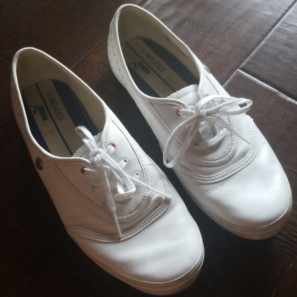Puma Be Mini Vulc Lace-Up Casual White Leather